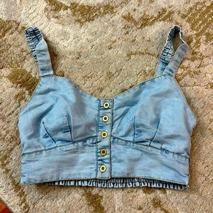 denim top - new, never worn - size xs